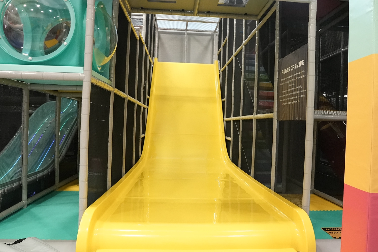 Kids enjoying slides